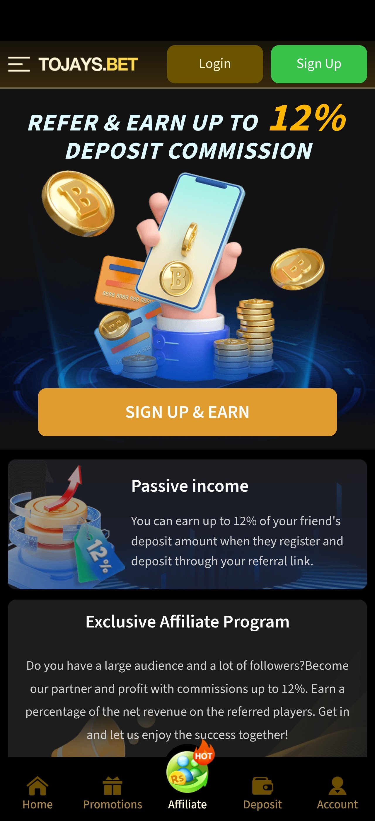 2J app promotions and bonus page